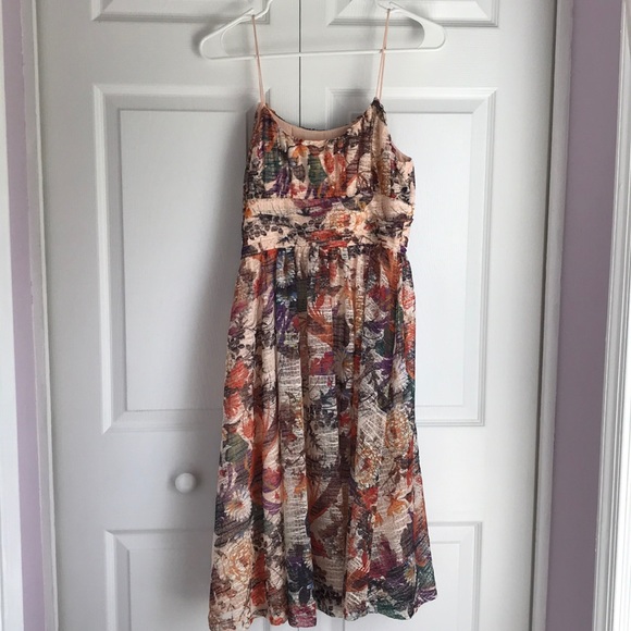 Anthro Floral Lace Midi Dress - Picture 5 of 6